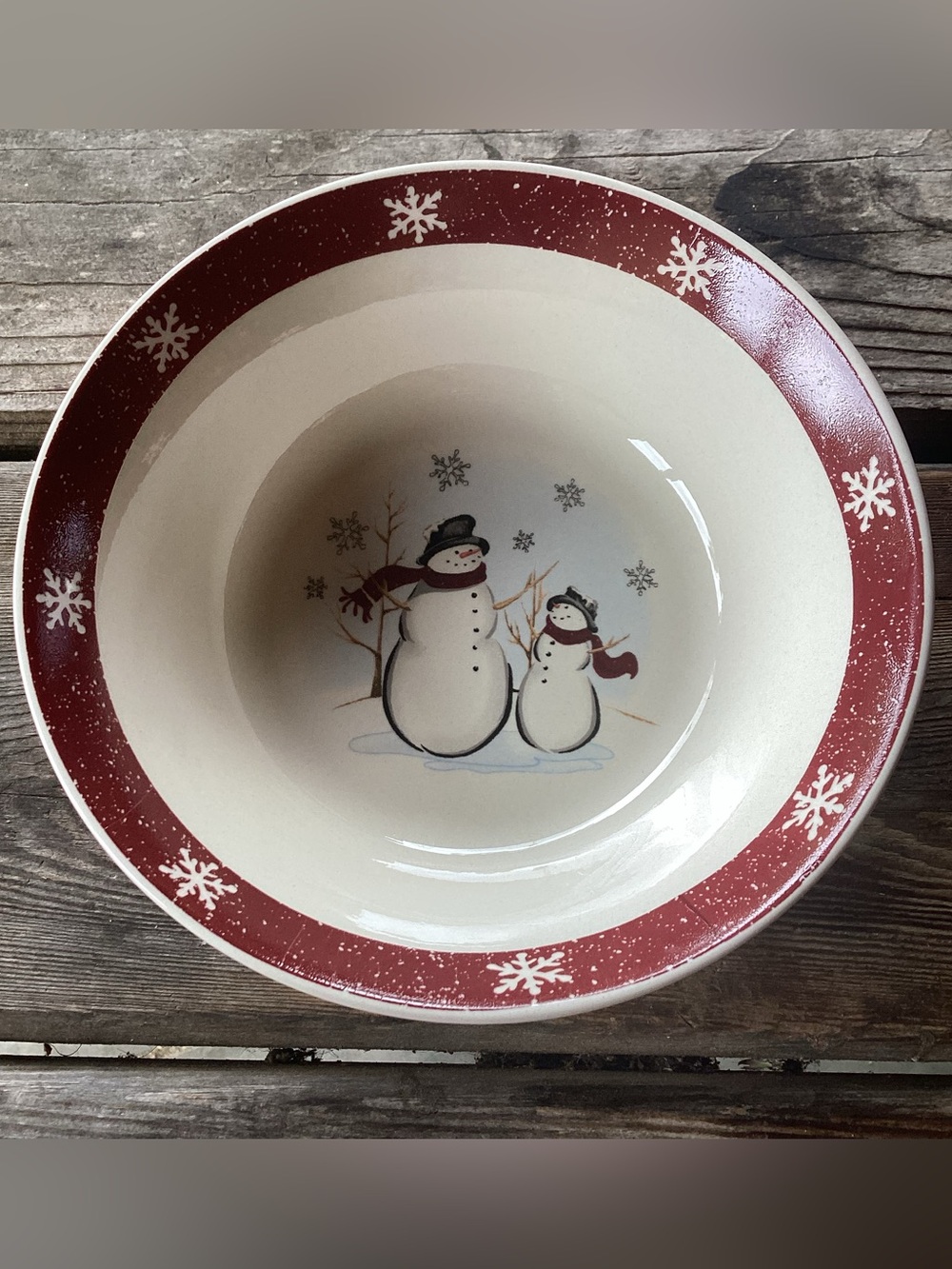 Royal Season Stoneware Bowls- Snowmen - set of 5